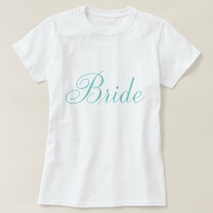Script Typografy Mint Green "Bride" T-Shirt