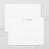 Script Typografy Pale Lavender Mitteilungskarte (Vorne/Hinten)