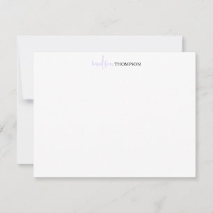 Script Typografy Pale Lavender Mitteilungskarte