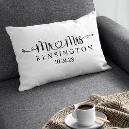 Script Typografy Personalisiert Mr. Wedding Dekokissen