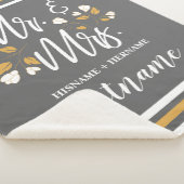 Script Typografy Personalisiert Mr. Wedding Sherpadecke (3/4)