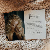 Script Typography Custom Photo & Message Sympathy Dankeskarte