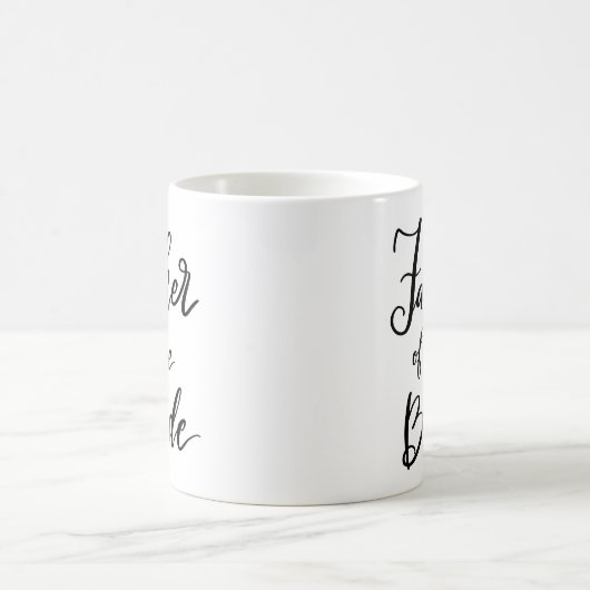 Script Vater der Brauttipografie Hochzeit Kaffeetasse (Mittel)
