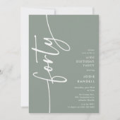 Script Vierzigster 40. Geburtstag Einladung (Vorderseite)