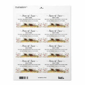 Script Watercolor Farm Quail Egg Carton Label (Vorne)