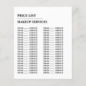 Script Watercolor Grau Pinselstrich Makeup Artist Flyer (Hinten)