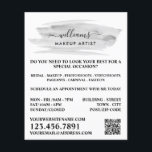 Script Watercolor Grau Pinselstrich Makeup Artist Flyer<br><div class="desc">Script Watercolor graue Pinselstriche machen Künstlerwerbung zum Flyer vom Visitenkarten-Store.</div>