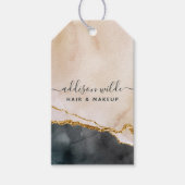 Script Watercolor Pink Black Gold Preis Hang Tag Geschenkanhänger (Vorderseite)