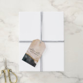 Script Watercolor Pink Black Gold Preis Hang Tag Geschenkanhänger (Mit Garn)