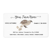 Script watercolor quail egg labels (Vorne)