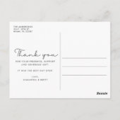 Script Wedding 3 Foto Vielen Dank Postcard Postkarte (Rückseite)