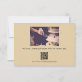 Script Wedding danke You Card, Foto und QR Code (Rückseite)