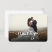 Script Wedding Day Foto handschriftlich Dankeskarte (Vorne/Hinten)
