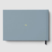 Script Wedding Foto Nautical Blue Wedding Gästebuch (Rückseite)