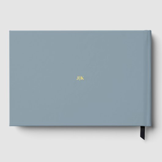 Script Wedding Foto Nautical Blue Wedding Gästebuch (Rückseite)