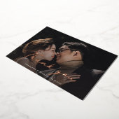 Script Wedding Foto Rose Gold Foil Danke Karte (Gedreht)