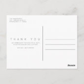 Script Wedding Foto Vielen Dank Postcard Postkarte (Rückseite)