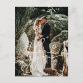 Script Wedding Foto Vielen Dank Postcard Postkarte (Vorderseite)