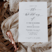 Script Wedding Invitation Minimal Invite Card S105 Einladung