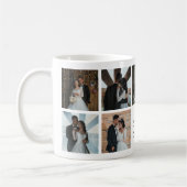 Script Wedding Memories Heart Couple Photo Collage Kaffeetasse (Links)