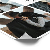 Script Wedding Memories Heart Couple Photo Collage Poster (Ecke)