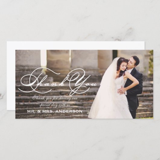 Script Wedding Vielen Dank Dankeskarte (Vorne/Hinten)