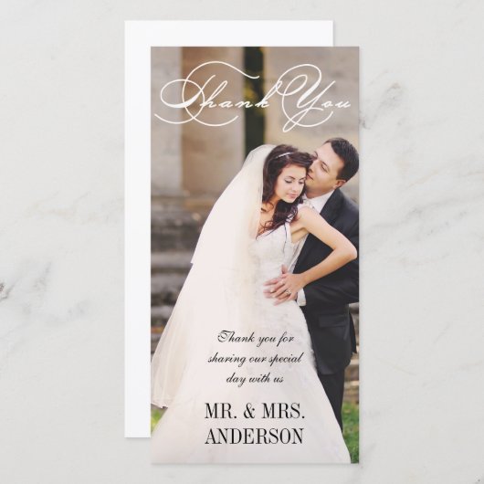 Script Wedding Vielen Dank Dankeskarte (Vorne/Hinten)