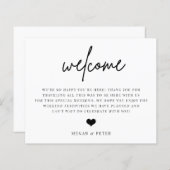 Script Wedding Welcome Bag Beilage Card (Vorne/Hinten)
