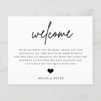 Script Wedding Welcome Bag Beilage Card