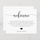 Script Wedding Welcome Bag Beilage Card (Vorne/Hinten)