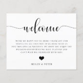 Script Wedding Welcome Bag Beilage Card (Vorderseite)