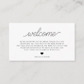 Script Wedding Welcome Bag Beilage Card Begleitkarte (Vorderseite)