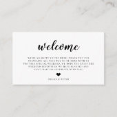 Script Wedding Welcome Bag Beilage Card Begleitkarte (Vorderseite)