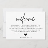 Script Wedding Welcome Bag Beilage Card Einladung (Vorderseite)