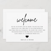 Script Wedding Welcome Bag Beilage Card Einladung (Vorne/Hinten)