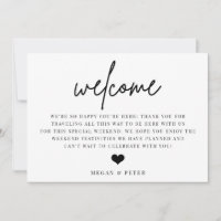 Script Wedding Welcome Bag Beilage Card