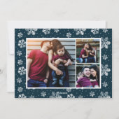 Script Weihnachtshandschrift Multi Foto Card Feiertagskarte (Rückseite)