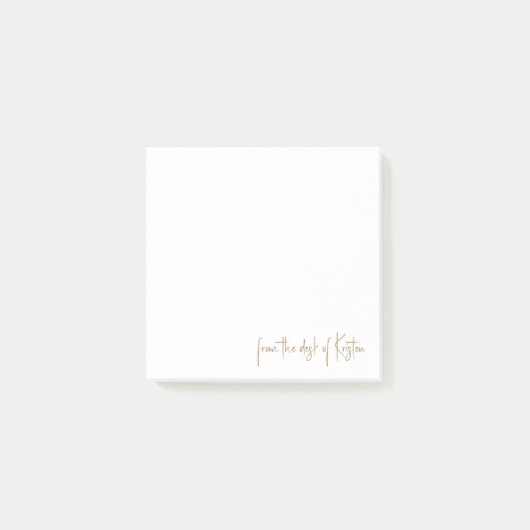 Script White & Gold vom Schreibtisch des Individue Post-it Klebezettel (Vorderseite)