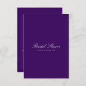 Script White & Lila Bridal Dusche Einladung (Vorne/Hinten)