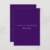 Script White & Lila Bridal Dusche Einladung (Vorne/Hinten)