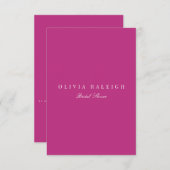 Script White & Magenta Bridal Dusche Einladung (Vorne/Hinten)