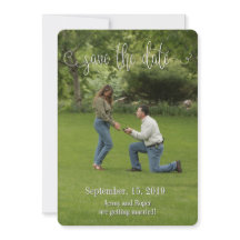 Script White Schriftart Save the Date