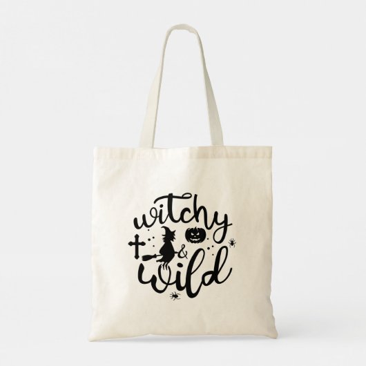 Script Witchy & Wild Halloween Candy Tote Bag Tragetasche (Rückseite)
