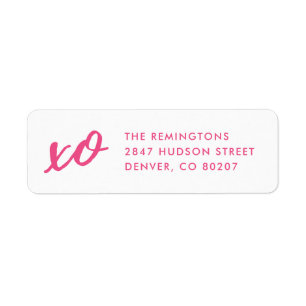 Script XO Valentine's Day Mailing Label - Rosa
