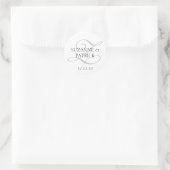 Script Z Monogram Labels (silber / schwarz) Runder Aufkleber (Tasche)
