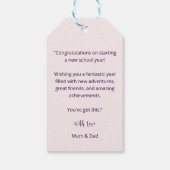 Script - Zurück zum Schulerfolg - Glückwunsch Geschenkanhänger (Rückseite)