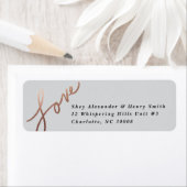 Scripte Liebe Rose Gold Foil | RÜCKSENDEADRESSE (Insitu)