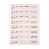 Scripte Liebe umwickeln das Rücksendelabel (Bogen)