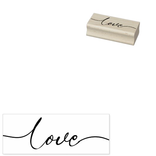 Scripte Typografie Valentine Liebe Gummistempel (Stempel)