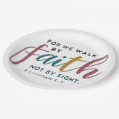 Scripted 2 Corinthians 5 7 Walk By Faith Not Sight Pappteller (Schrägansicht)